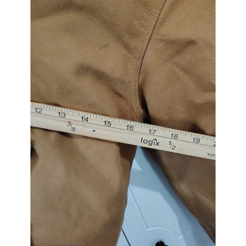 Carhartt Youth Medium 10-12 Brown Heavy Canvas Hooded Lined Coat Jacket - Picture 8 of 9
